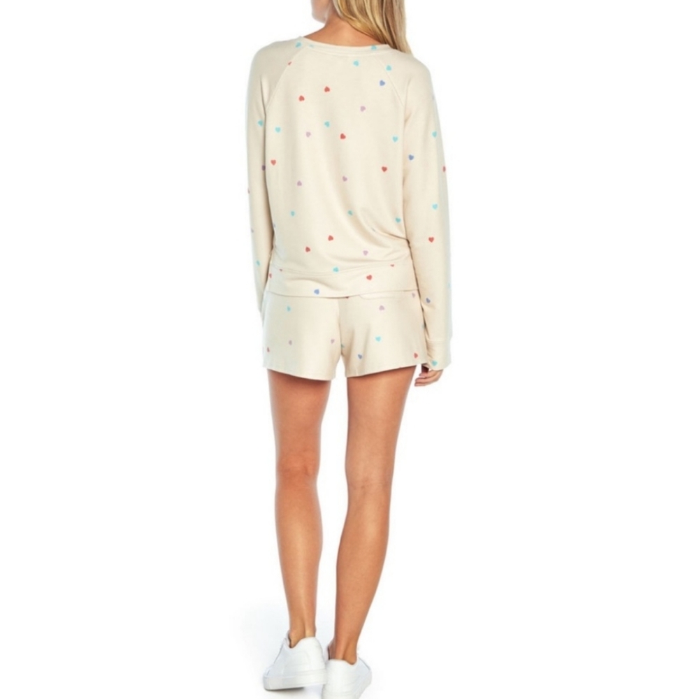 LAST ONE Wildfox Sweatshirt and Short Lounge Set with Pocke - Picture 3 of 7